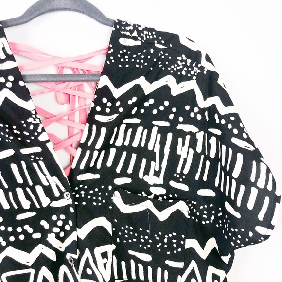 Very Jo Black & Cream Top - Picture 3 of 8